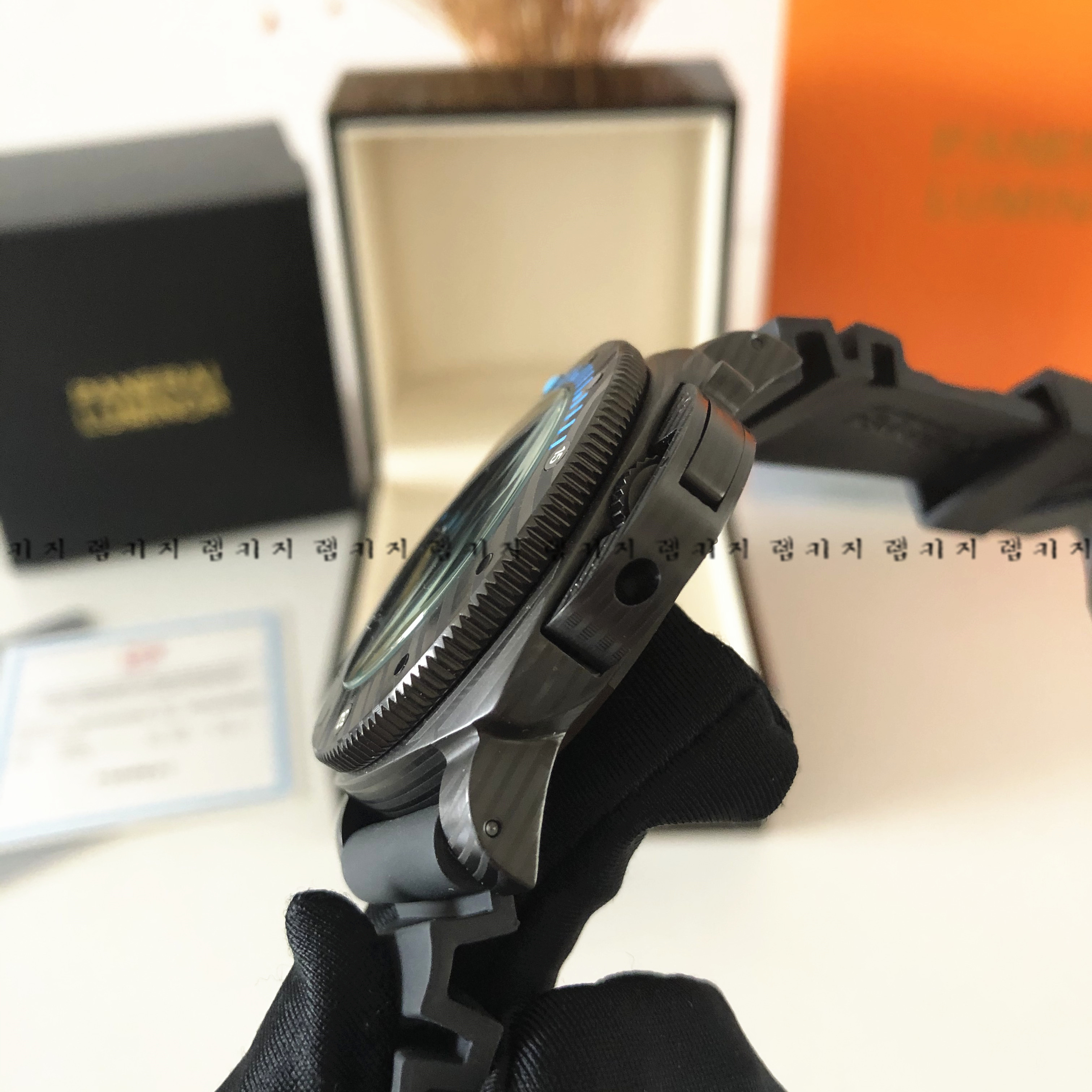 파네라이 섭머저블 블루 46mm 오토매틱 우레탄시계